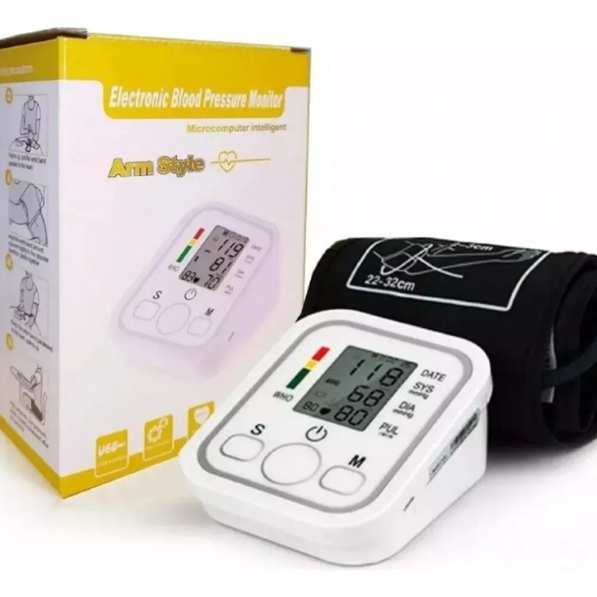 GENERICO - Medidor De Presion Digital De Brazo Inteligente Usb Tensiome