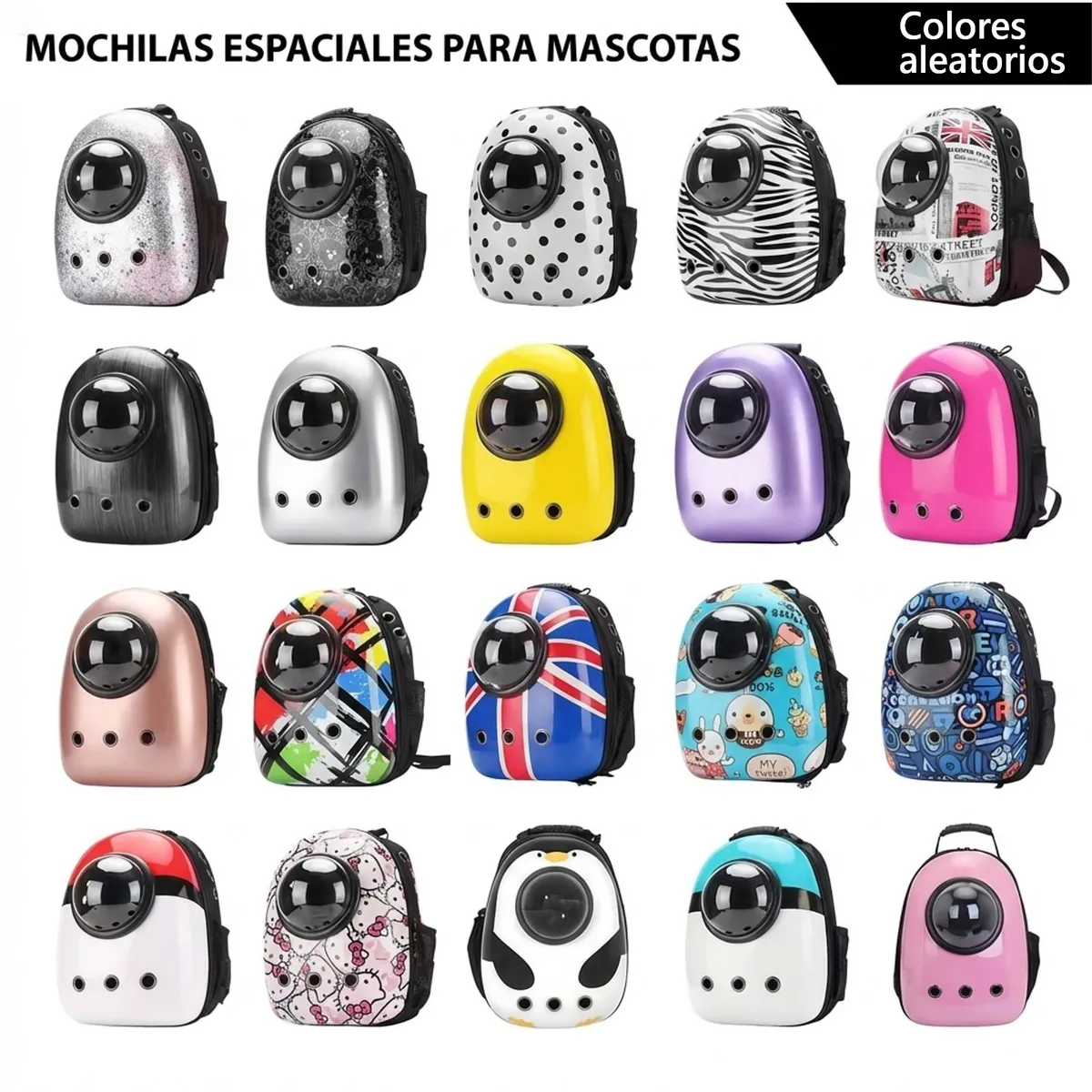 GENERICO - Mochila Transportín Espacial para Mascotas Pequeñas