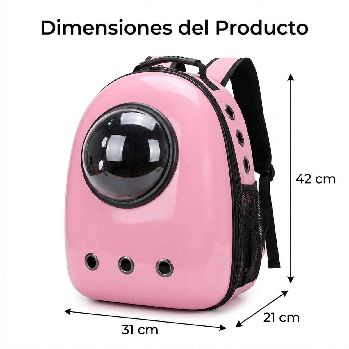GENERICO - Mochila Transportín Espacial para Mascotas Pequeñas