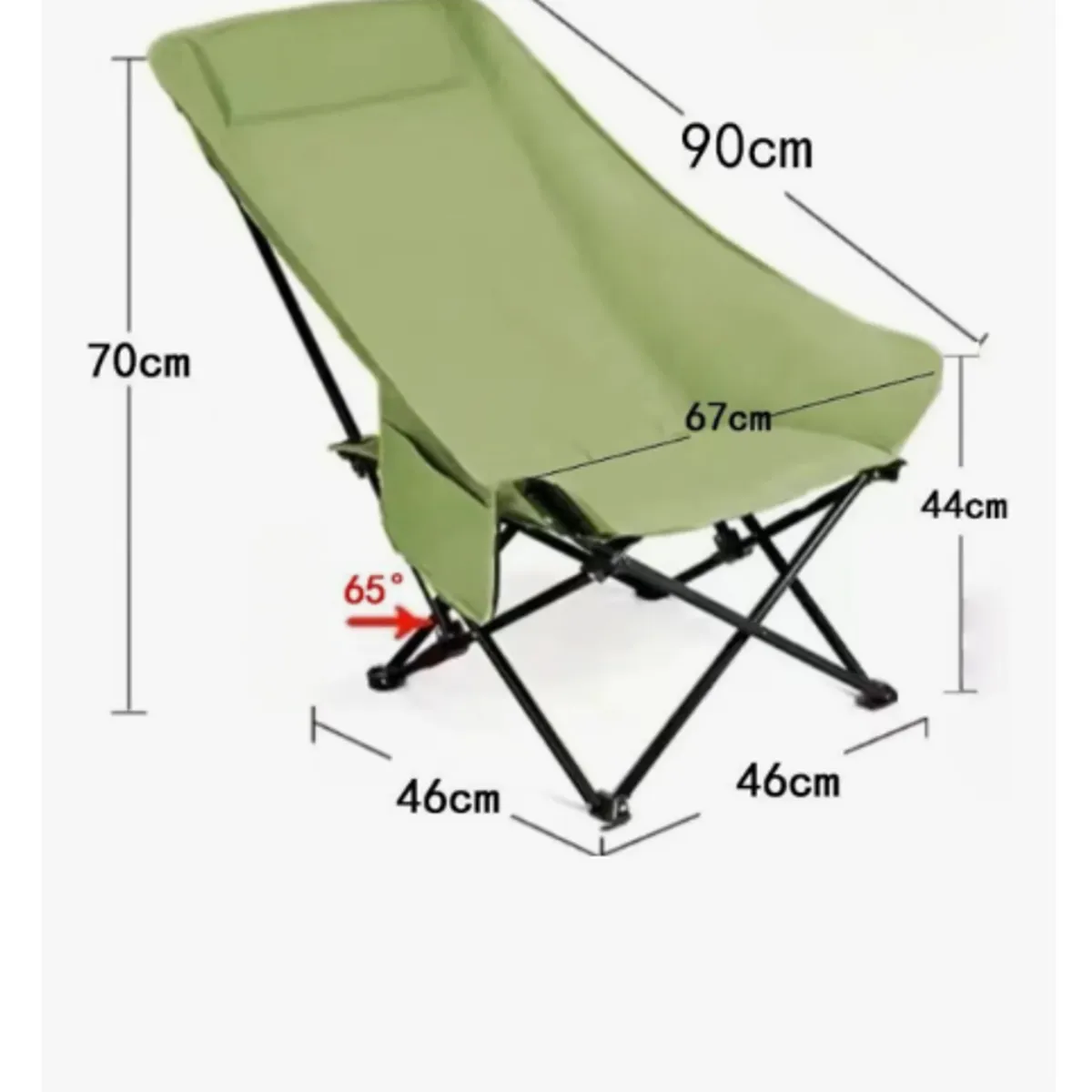 GENERICO - Silla Reposera Para Camping Reclinable Con 3 Posiciones