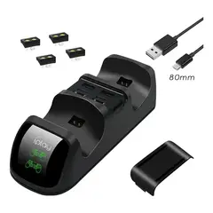 GENERICO - Estación Dual De Carga De Controlador Ps4 Usb Negro