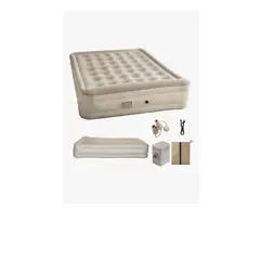GENERICO - Colchón Inflable Eléctrico Automático 2 Plazas Queen Bomba Recargable Almohada Integrada