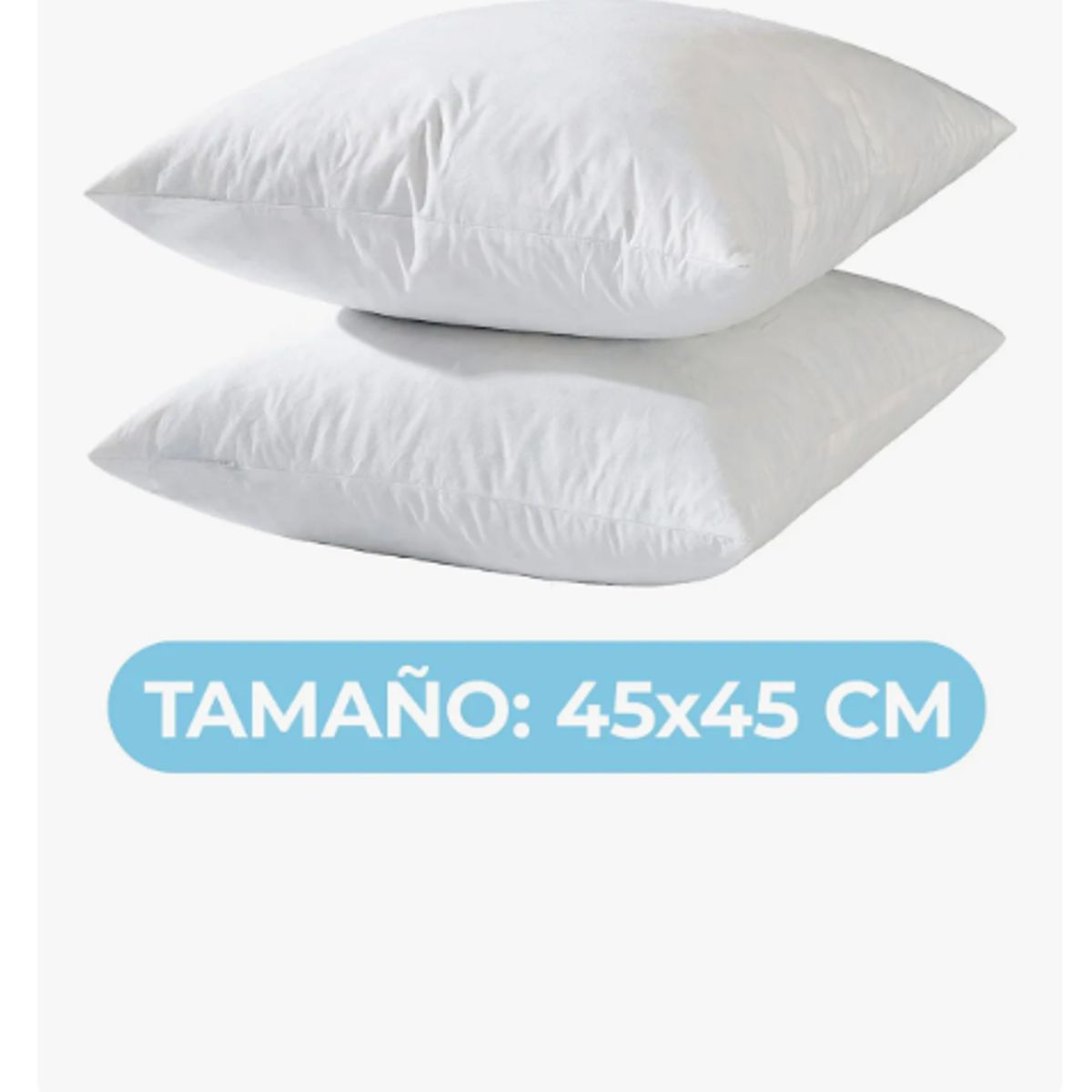 GENERICO - Pack 2 Cojines De Relleno Almohada Para Funda 45x45 Cm