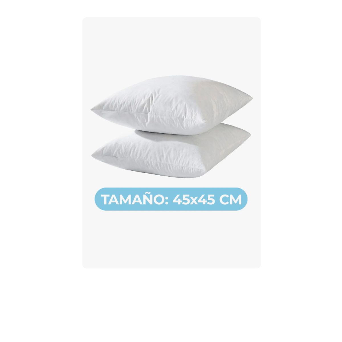 GENERICO - Pack 2 Cojines De Relleno Almohada Para Funda 45x45 Cm