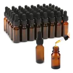 GENERICO - Pack 25 Frascos De Vidrio Con Gotario 30ml Ambar