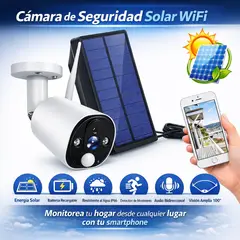 GENERICO - Cámara Wi-fi Ip66 + Panel Solar 3w 3-5 Meses Autonomía