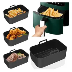 KUANGYE - Silicona Moldes Freidora De Aire Rectangular Air Fryer X Par