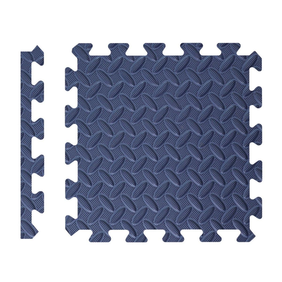 ATURE - Set 8 Bebé Alfombrillas Suelo 10mm 60x60cm -tapiz Piso Goma Azul Marino Y Blanco