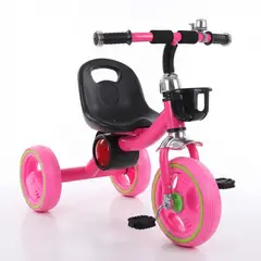 GENERICO - Triciclo Infantil Rosa, Seguro y Divertido para Niños 5-6 Años