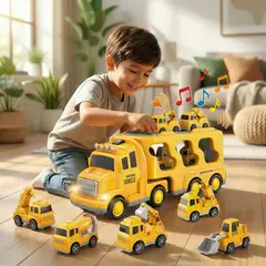 GENERICO - Juguetes Camión De Construcción Con Música Luz Y 6 Pz Regalo