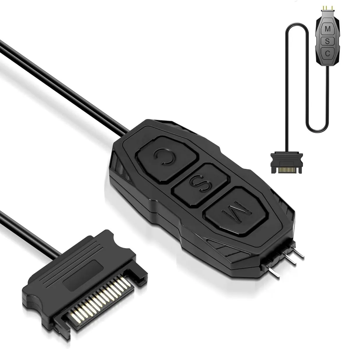NEBLISUR - Controlador Ventilador Carcasa Pc Gamer 5v Argb 3 Pines Negro
