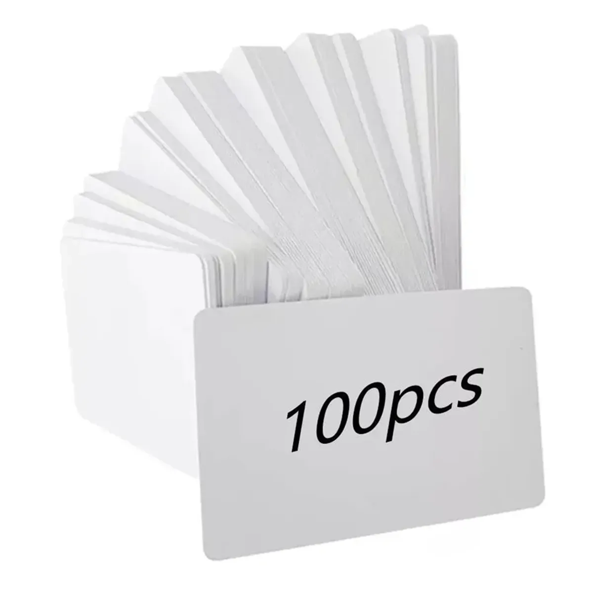 GENERICO - Pack 100 Tarjetas Pvc Impresion Credenciales Blanco
