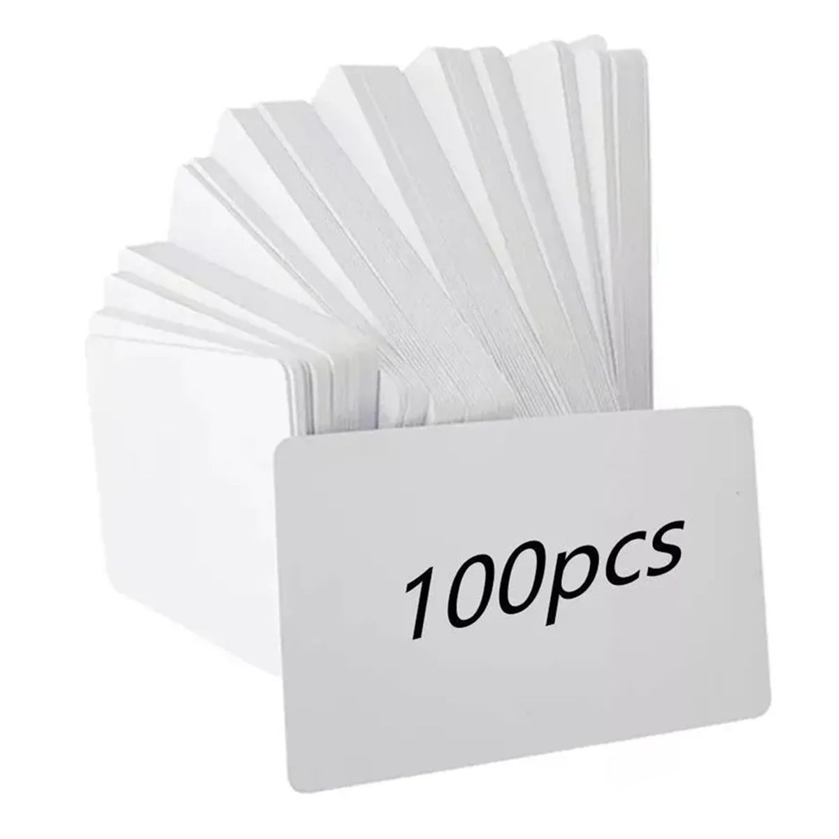 GENERICO - Pack 100 Tarjetas Pvc Impresion Credenciales Blanco