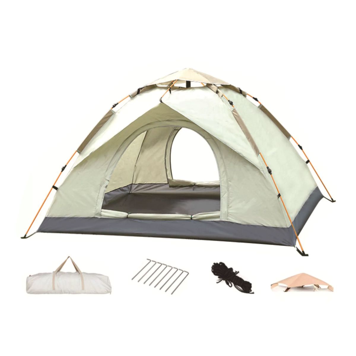 KINDA NICE - Tienda 3-4 Personas Impermeable - Automática, Portátil Gris