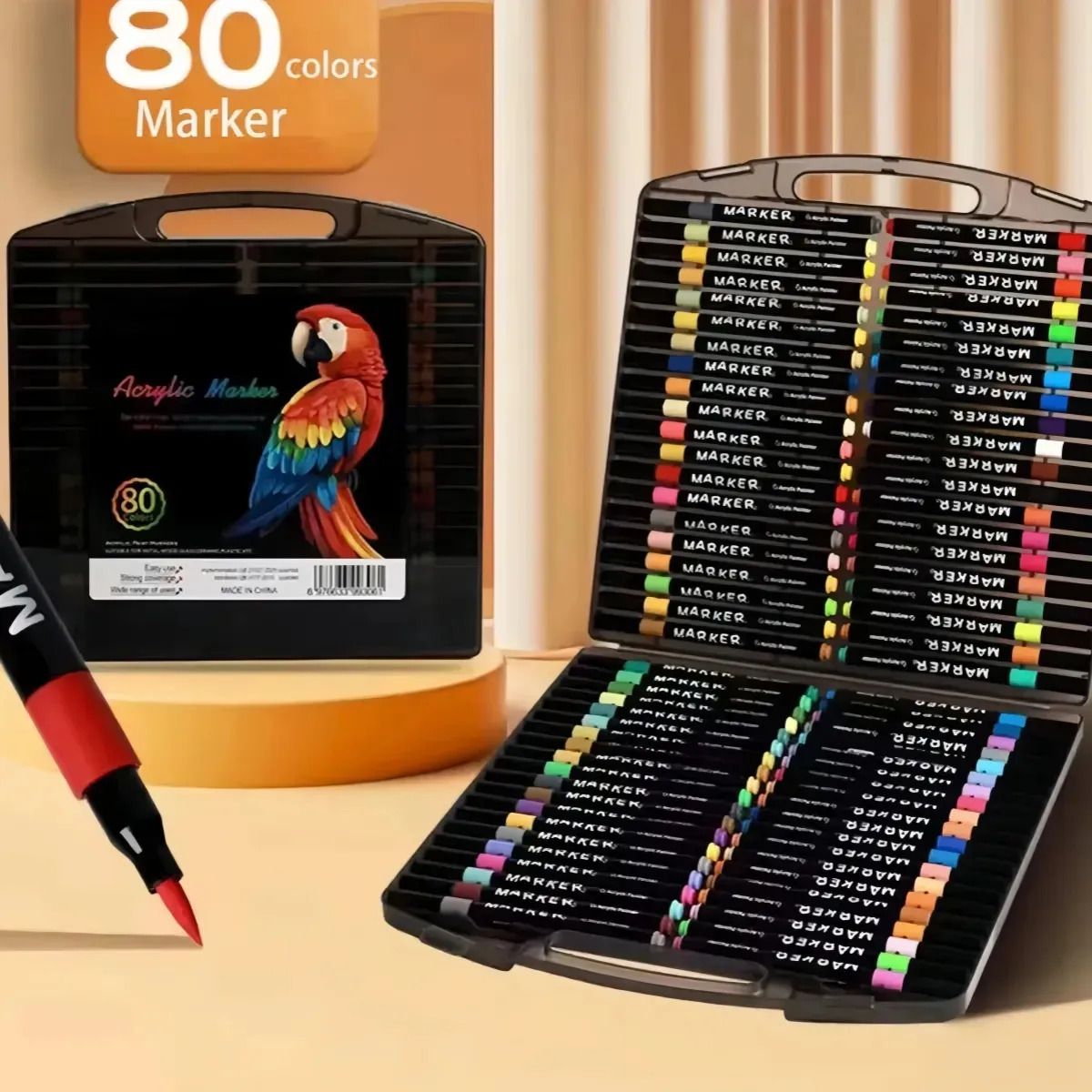 VIDA BUENAS - Set De 80 Colores De Lápices Acrílicos Punta Pincel 2298