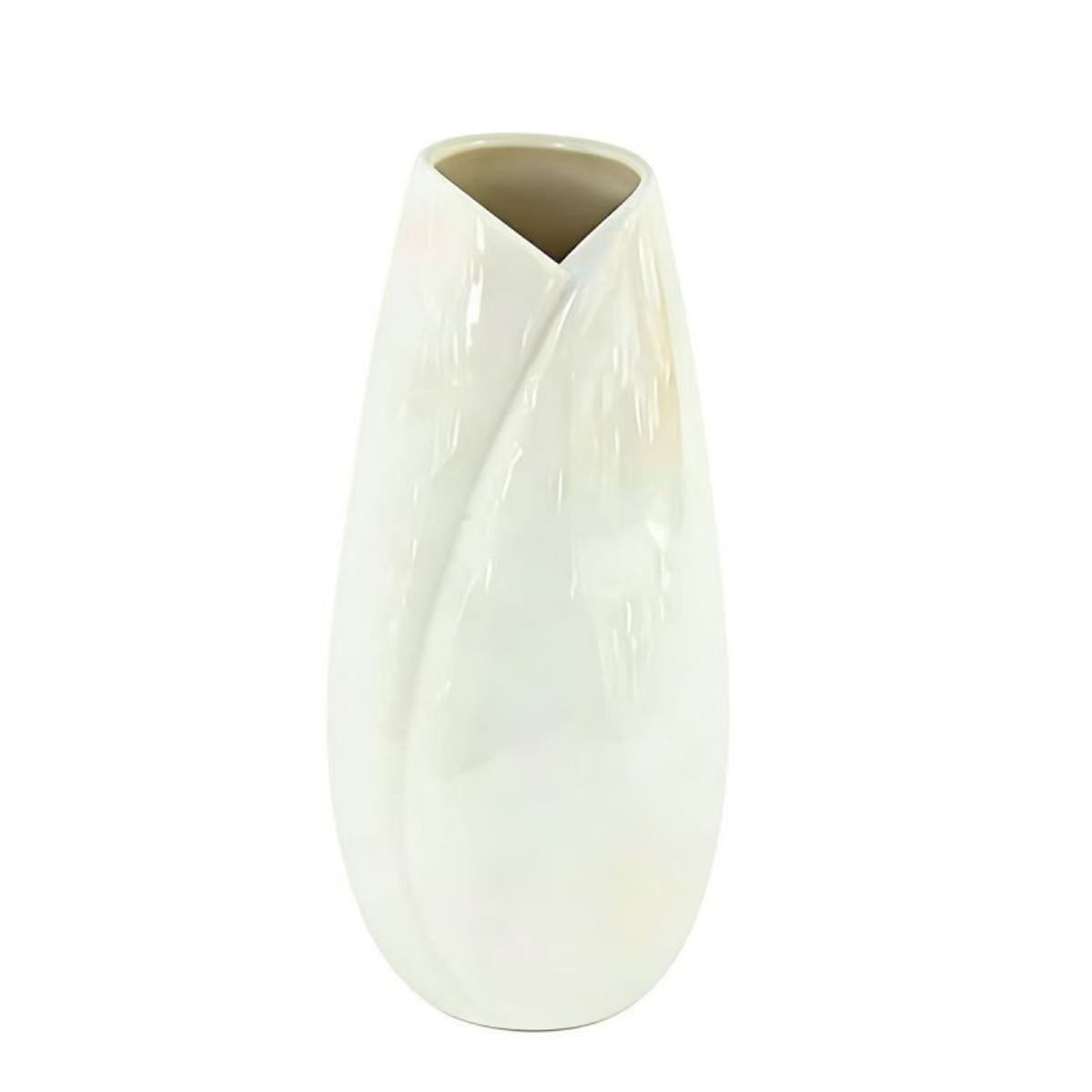 POLASUP - 10 Cerámica  12.5cm * 6cm  Jarrón De Cerámica Blanca