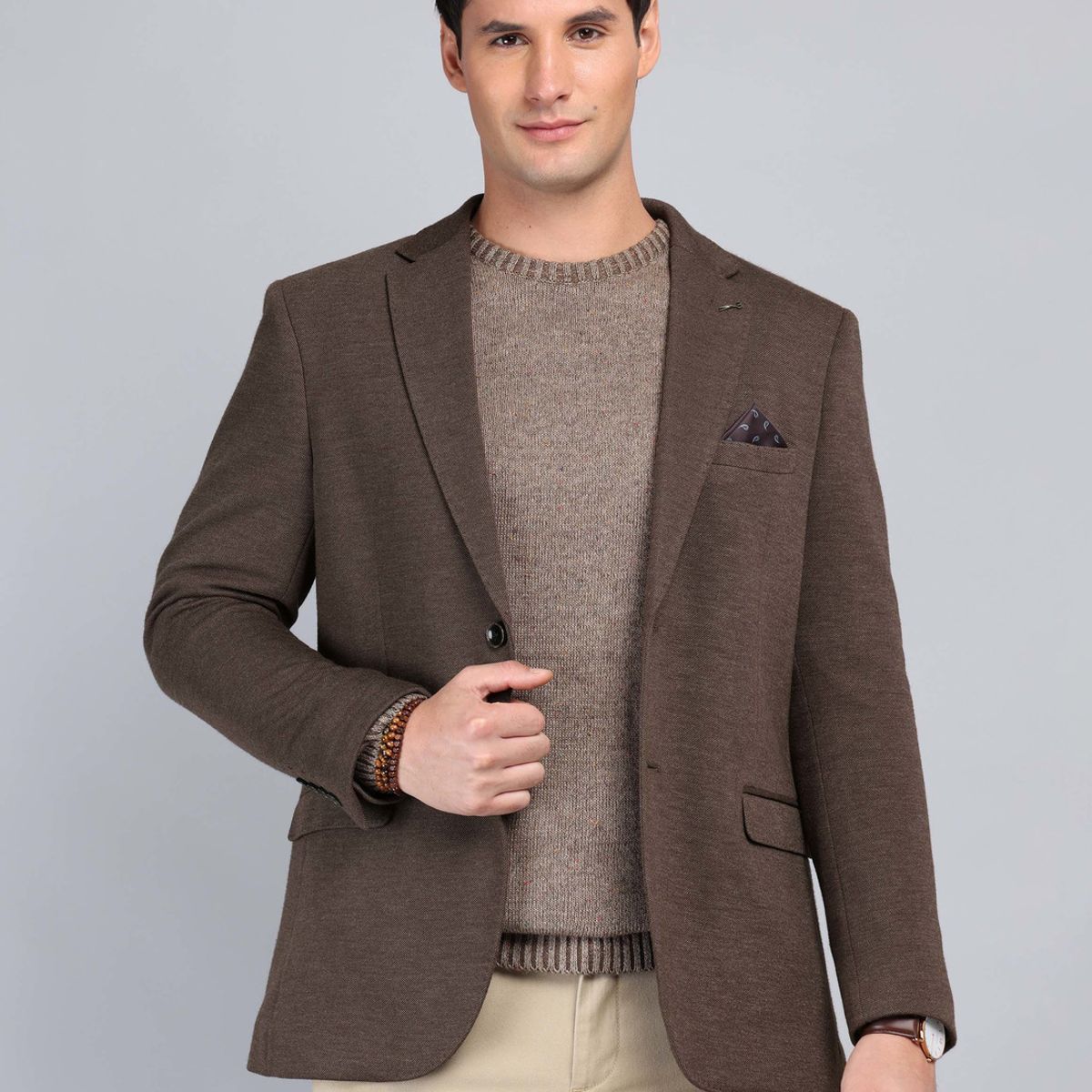 ARROW - Blazer Fantasía Flex Tailored Fit Café Arrow ARROW