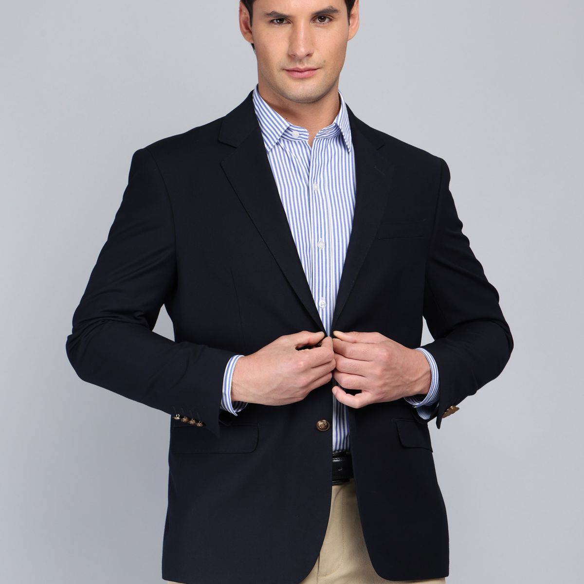 ARROW - Blazer Liso Poli Lana Tailored Fit Azul Marino Arrow ARROW