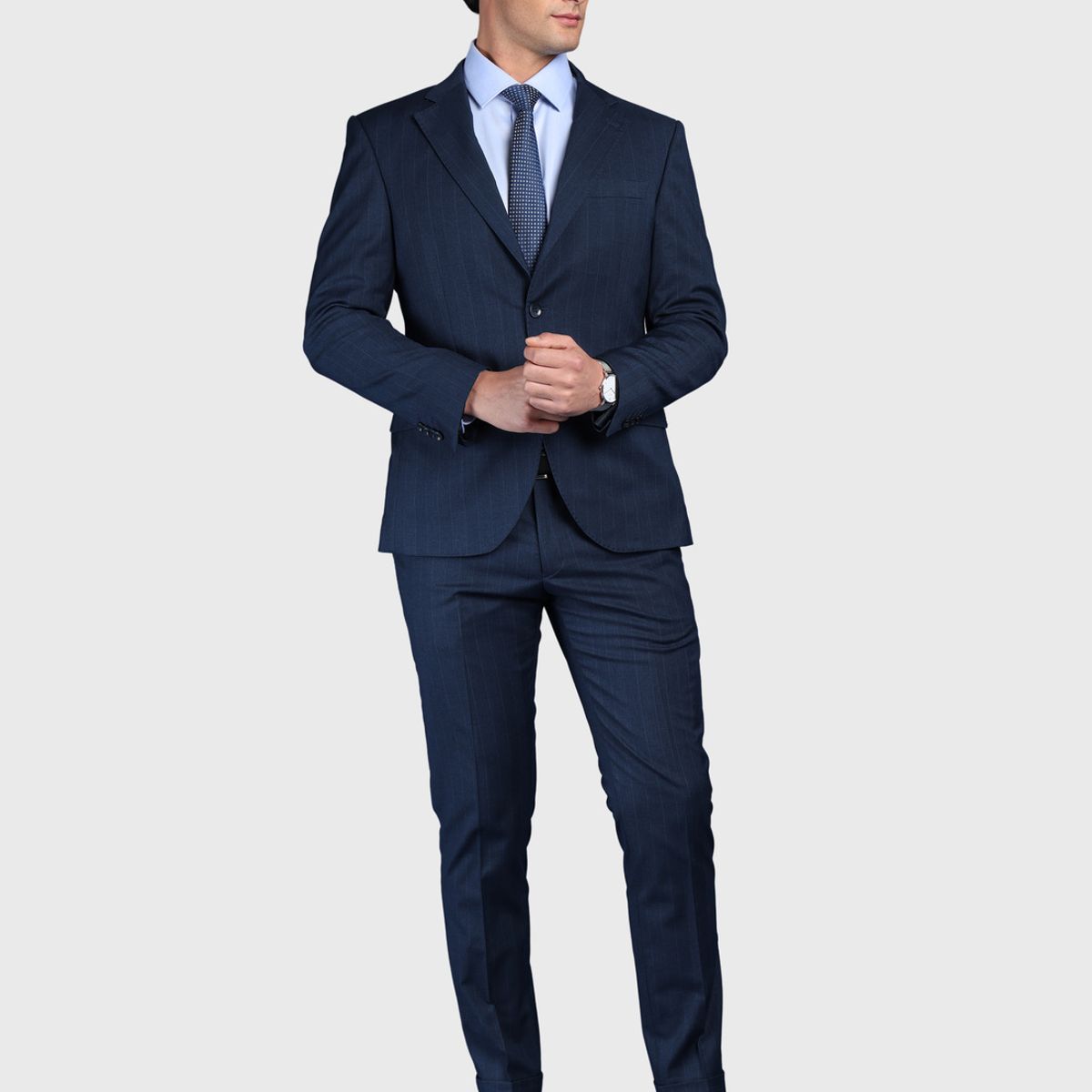 ARROW - Traje A Rayas Spandex Slim Fit Azul Arrow ARROW
