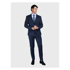 ARROW - Traje A Rayas Spandex Slim Fit Azul