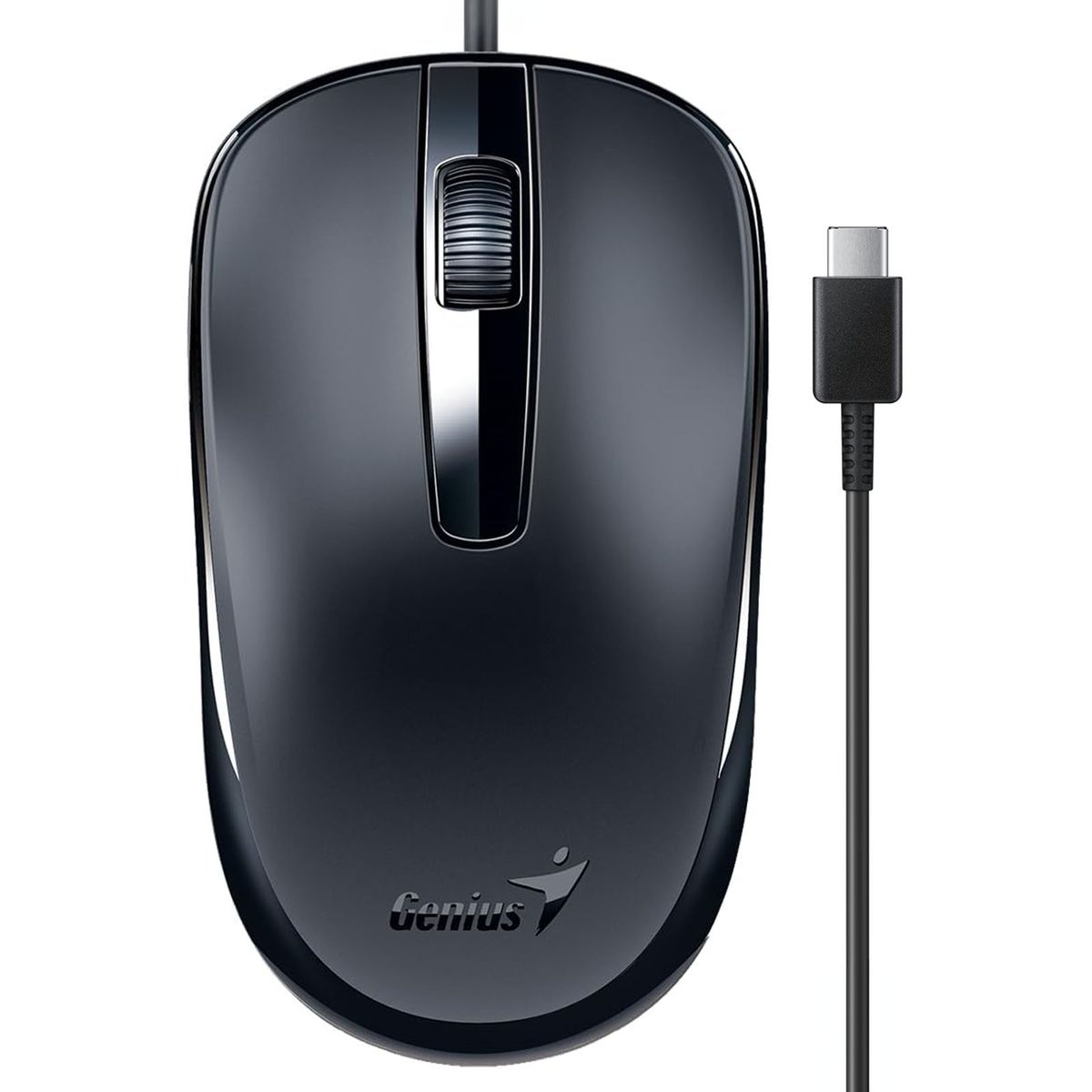 GENIUS - Mouse Optico Con Cable USB-C 1200 Dpi Genius DX-120 Negro