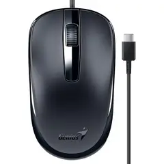 GENIUS - Mouse Optico Con Cable USB-C 1200 Dpi DX-120 Negro