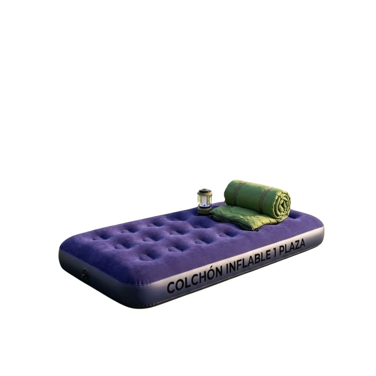 GENERICO - Colchón Inflable De 1 Plaza Comodidad Portátil 191x76x22 Cm Azul