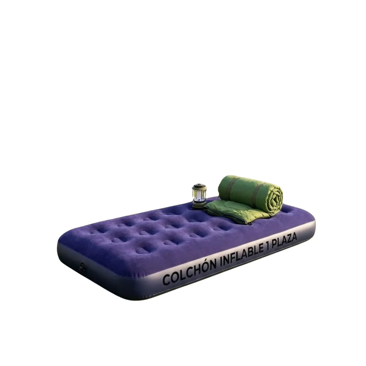 GENERICO - Colchón Inflable De 1 Plaza Comodidad Portátil 191x76x22 Cm Azul