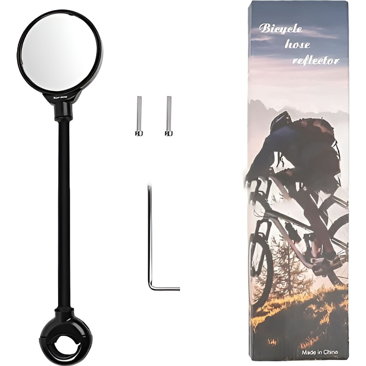 GENERICO - Espejos Redondos Abrazadera Moto Bicicleta Regulables