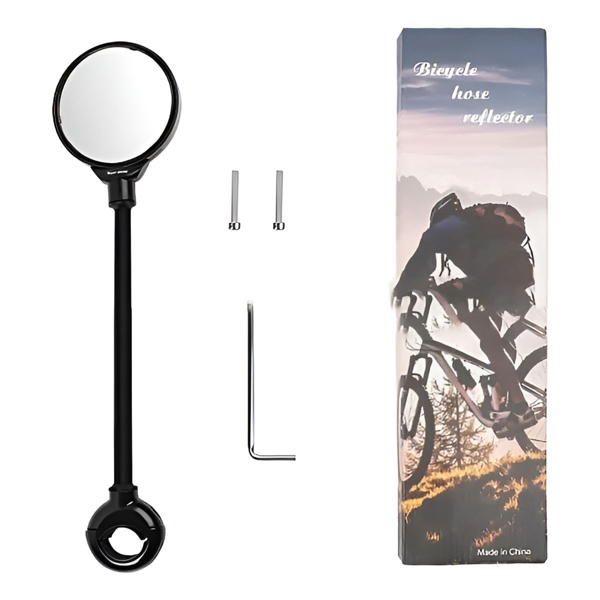 GENERICO - Espejos Redondos Abrazadera Moto Bicicleta Regulables