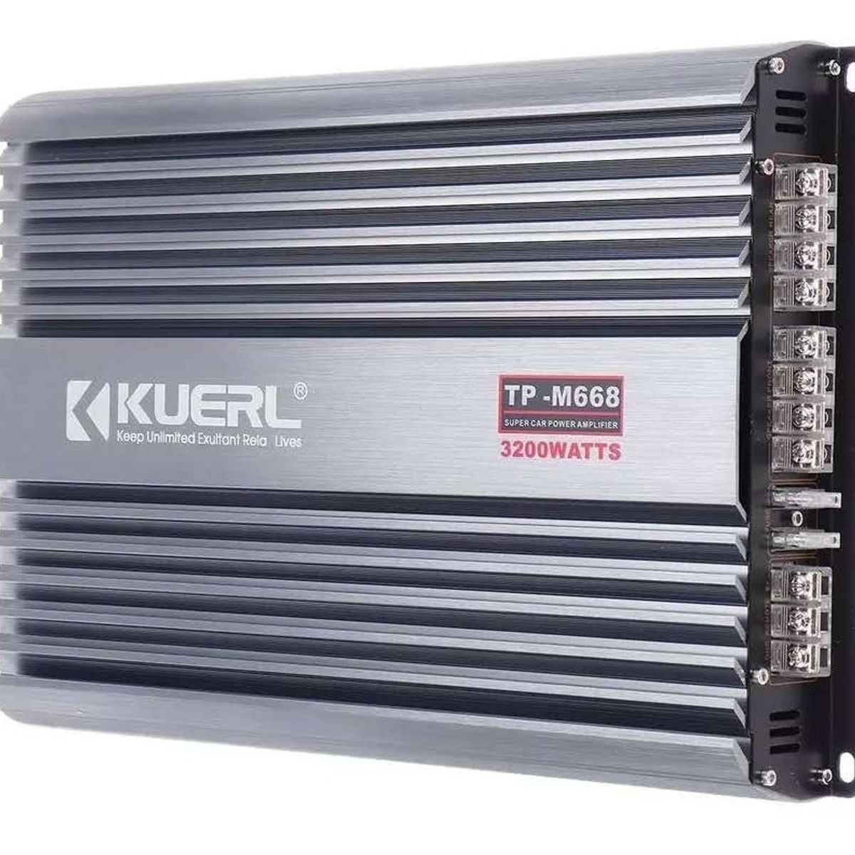 GENERICO - Amplificador Auto Estéreo Audio 4 Canales 3200w 12v  213064 Color plata-213064 C410