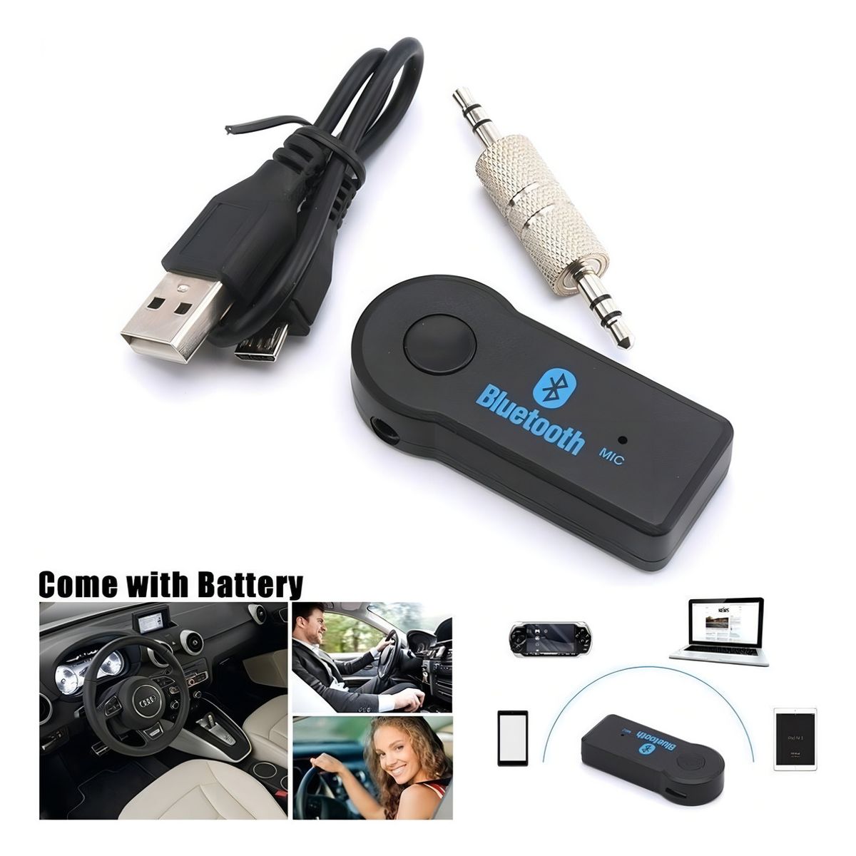 GENERICO - Transmisor Car Receptor Bluetooth De Musica Manos Libre