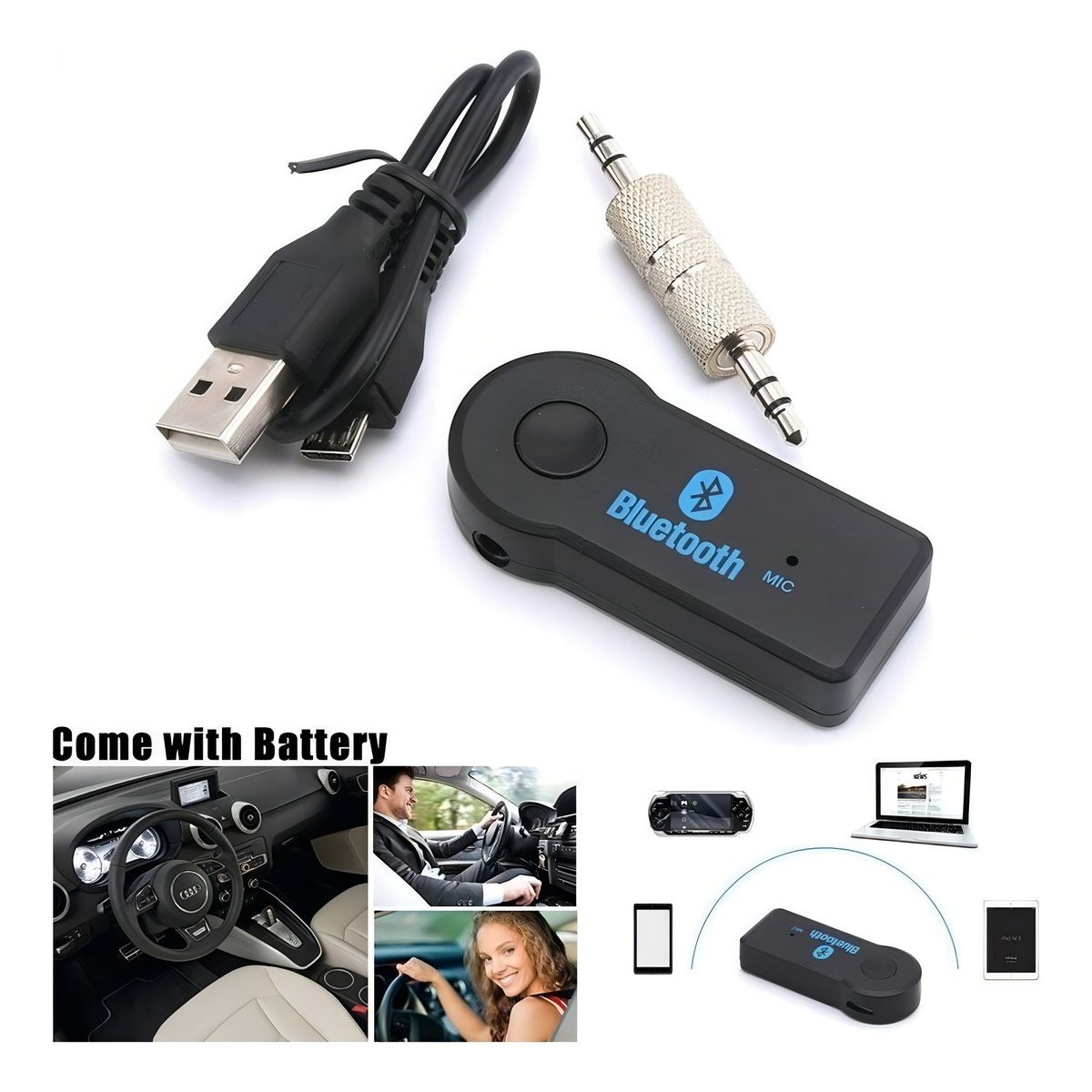 GENERICO - Transmisor Car Receptor Bluetooth De Musica Manos Libre