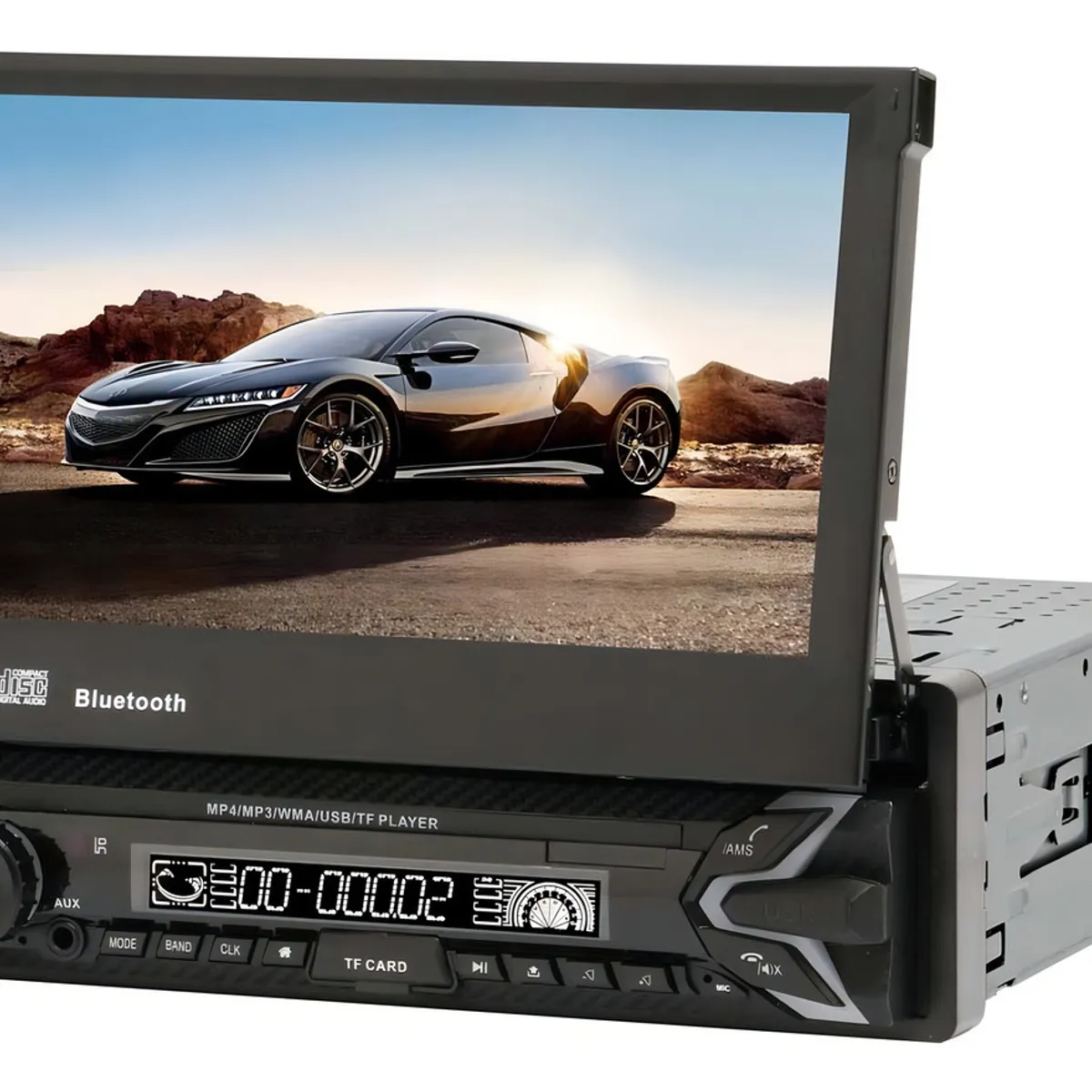 GENERICO - Radio Auto Motorizada 1 Din Pantalla Hd Tactil Mirror Link