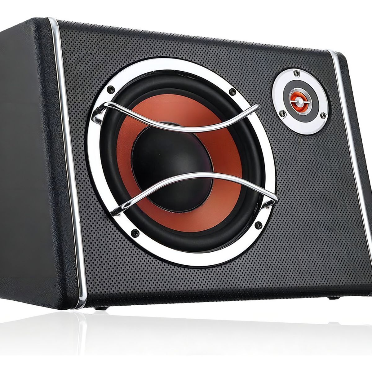 GENERICO - Subwoofer Ultrafino Amplificador Parlante + Kit Instalación Color Negro - 212033