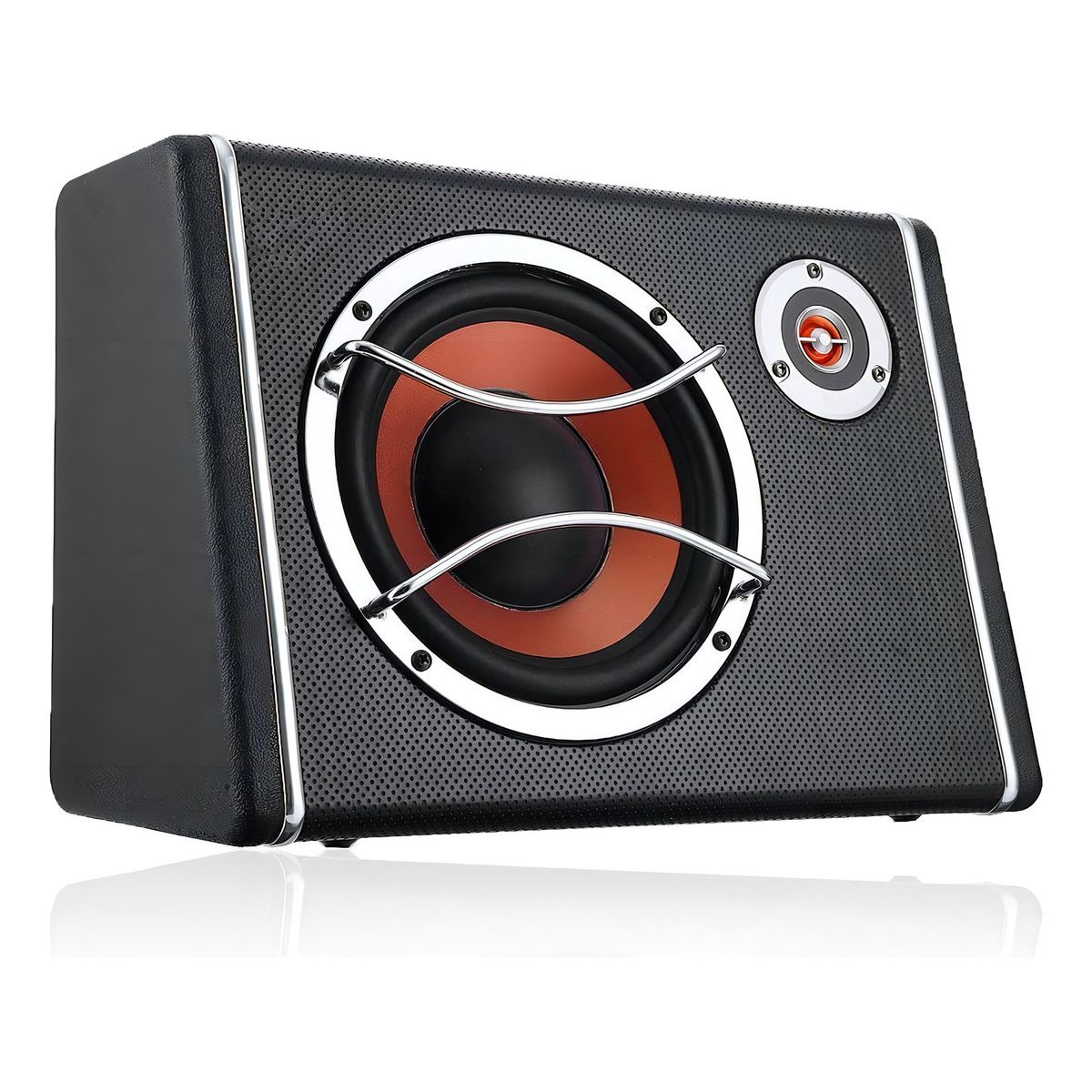 GENERICO - Subwoofer Ultrafino Amplificador Parlante + Kit Instalación Color Negro - 212033