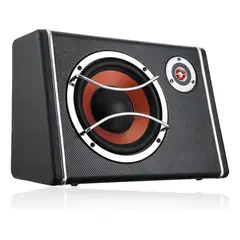 GENERICO - Subwoofer Ultrafino Amplificador Parlante + Kit Instalación Color Negro - 212033