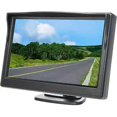 GENERICO - Pantalla 5 Monitor Ajustable Lcd Cámara Retroceso Auto 12v Color Negro - 213223