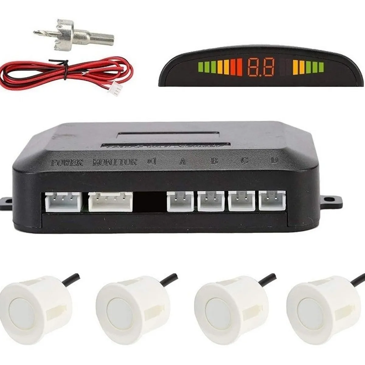 GENERICO - Sensores De Retroceso Distancia Alarma Sonido Visual Sistema Color azul-213126 C43