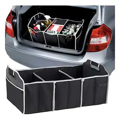 GENERICO - Organizador Auto Caja Bolso Plegable Maletero Vehiculos Color Negro