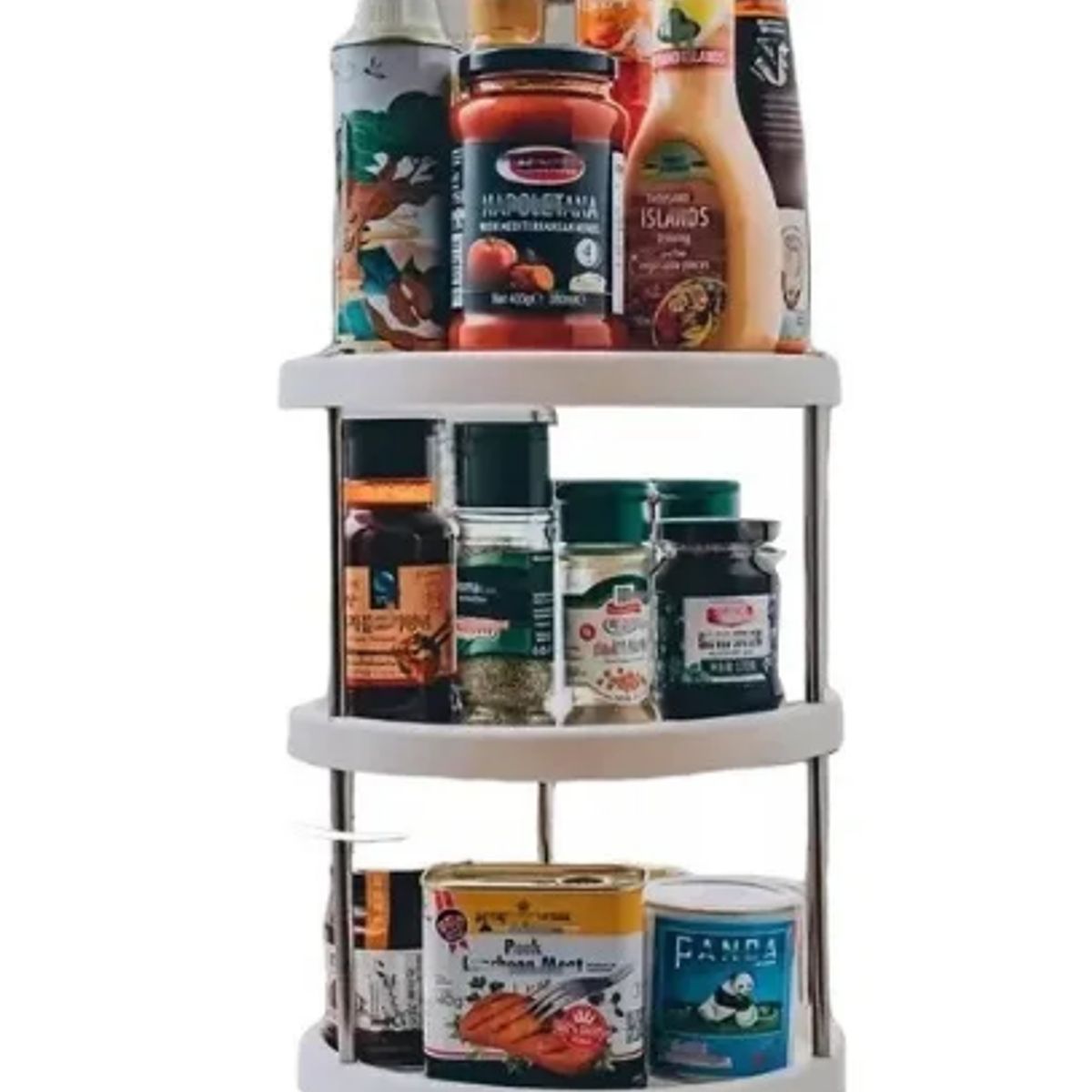 GENERICO - Estante Organizador Condimentos Especiero Gira 360 3 Niveles 3 Niveles