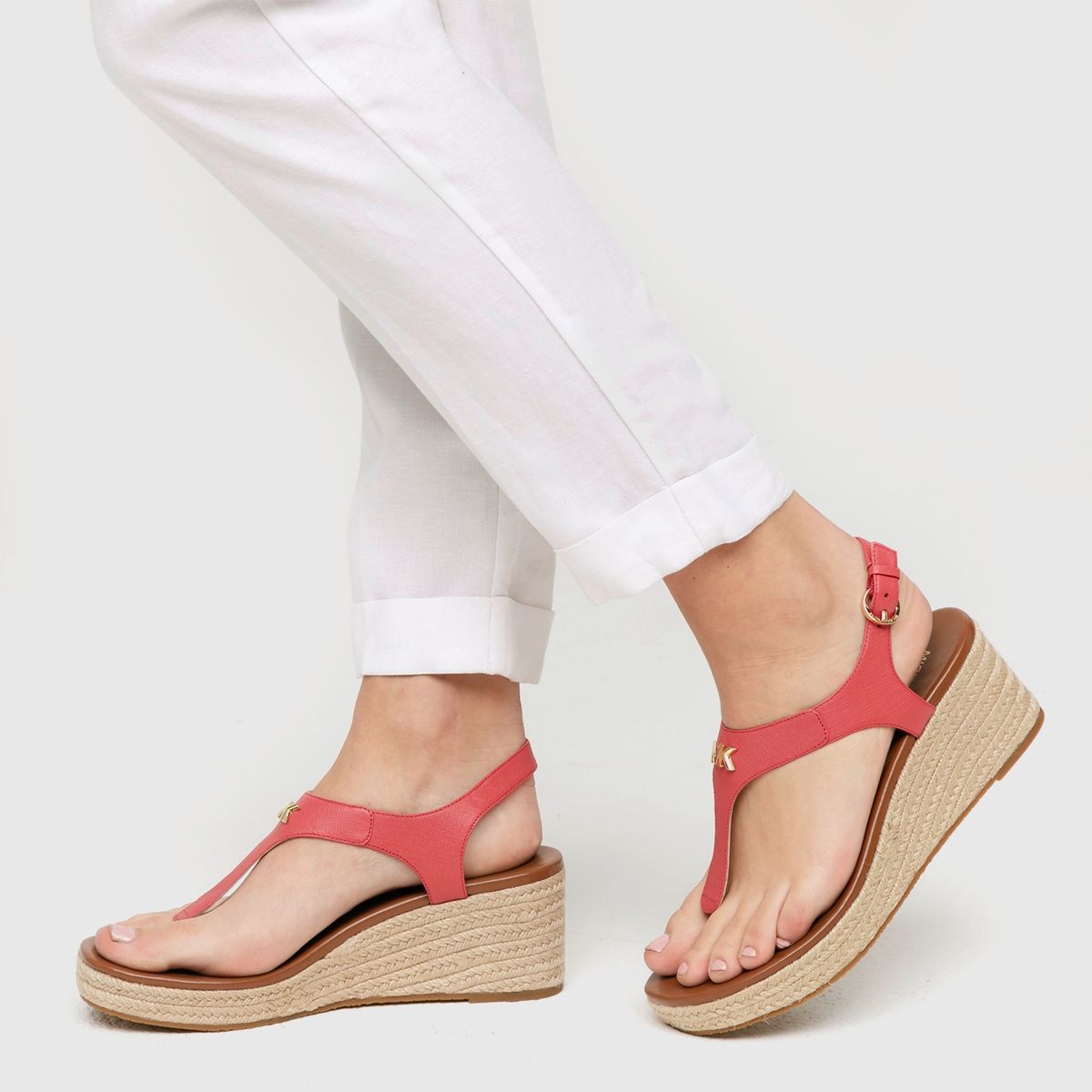 MICHAEL KORS - Sandalia Mujer Cuero Rojo