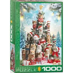 EUROGRAPHICS - 6000-6072 CHRISTMAS TREE CATS 1000 PIEZAS