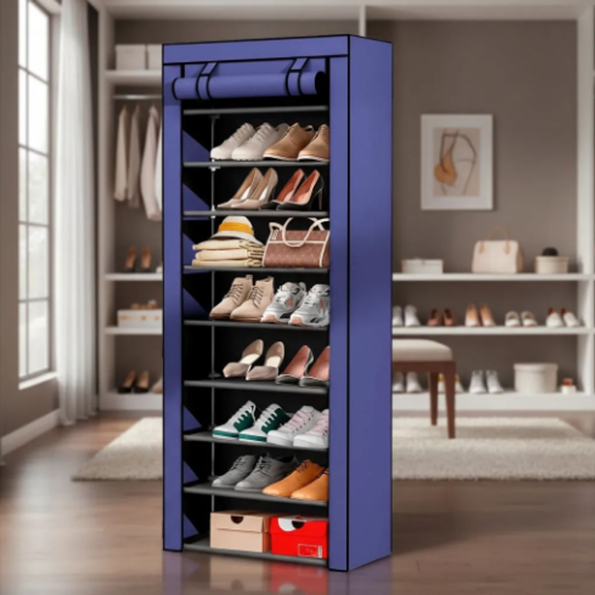 GENERICO - Zapatero Armario Vertical Estante Organizador 10 Niveles