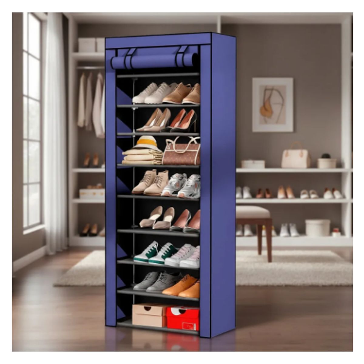 GENERICO - Zapatero Armario Vertical Estante Organizador 10 Niveles