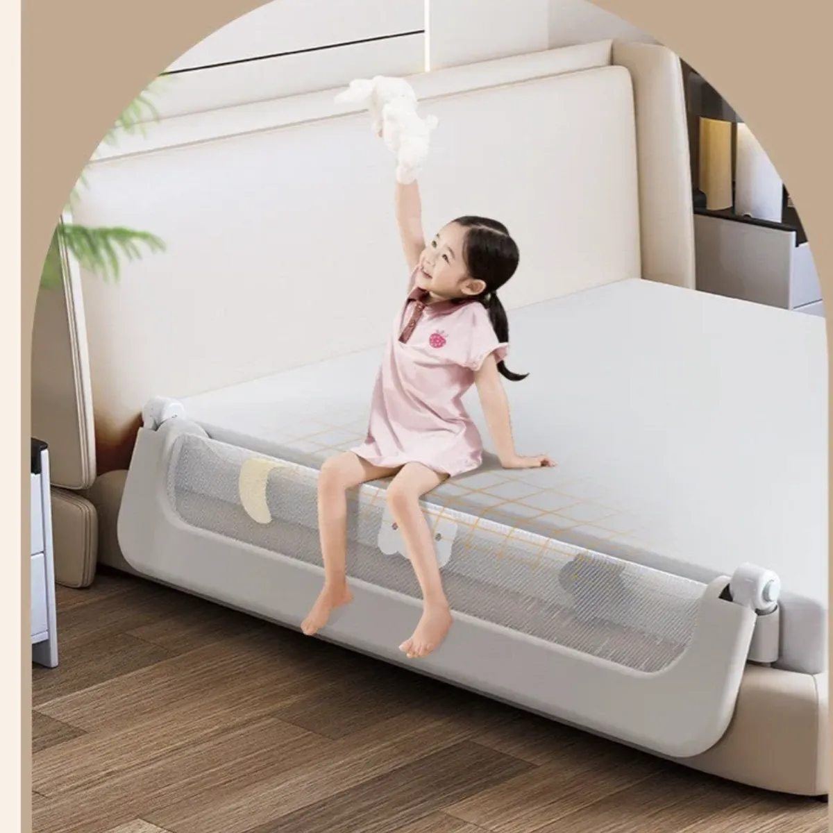 GENERICO - Baranda De Cama 1.2mtrs Seguridad Bebe Abatible Ajustable