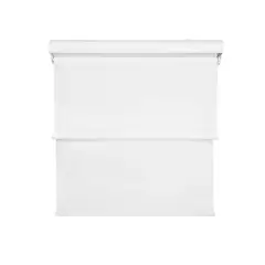 GENERICO - Cortina Roller Blackout doble tela 150x200 con cenefa blanco