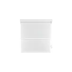 GENERICO - Cortina Roller Blackout doble tela 140x200 con cenefa blanco jaspeado