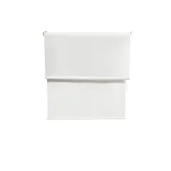GENERICO - Cortina Roller Blackout Doble Tela Blanca Sin Cenefa 120x200