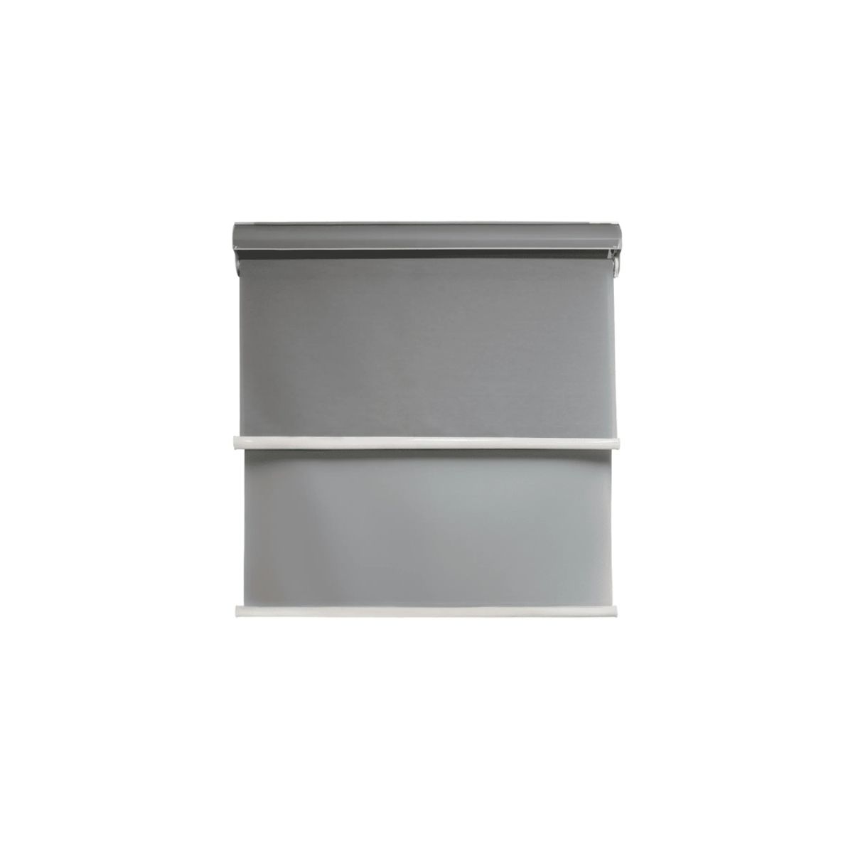GENERICO - Cortina Roller Blackout doble tela con cenefa 160x240 gris